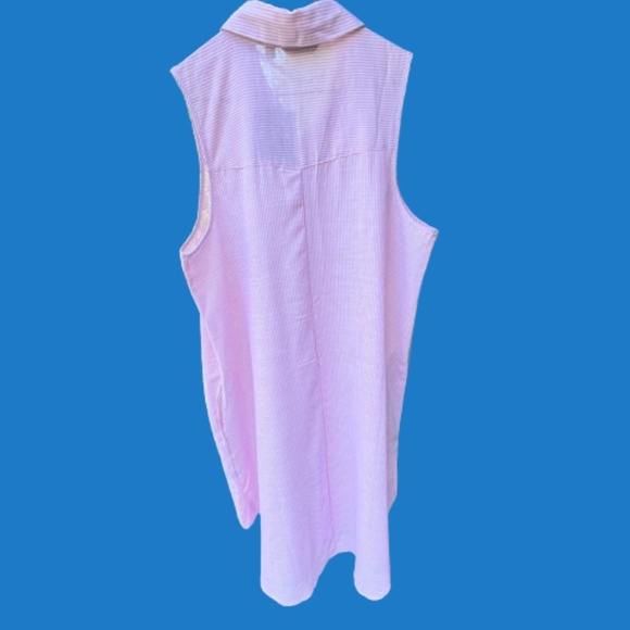 NWT Mille Gabrielle Hi-Lo Pinstripe Shirt Dress Sz L 🎉H.P.🎉 - Picture 6 of 9